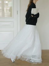 IS IS LOVE ホワイトハイウェストAラインスカート