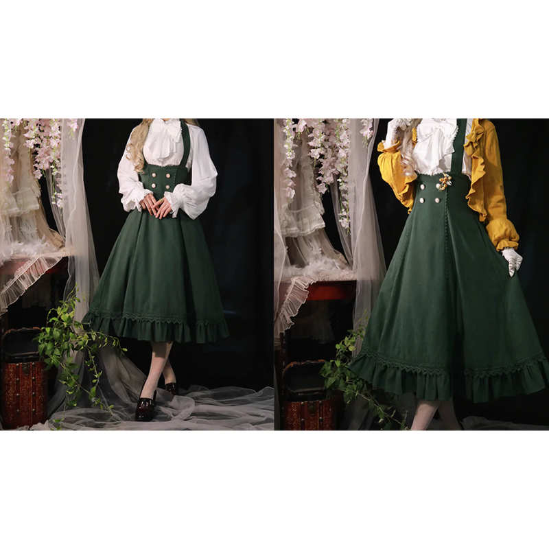 Forest Wardrobe  英国のお嬢様ジャンパースカートとハイネックリボンブラウス