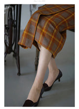 ching's closet  英国の格子縞のレトロスカート