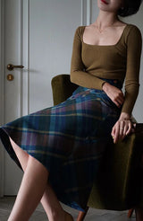 ching's closet  英国格子縞のエレガントスカート