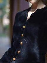 ching's closet  パリ令嬢の黒ベルベットジャケット