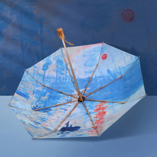 VON LILIENFELD IMPRESSION, SUNRISE　水色の折りたたみ傘