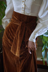 ching's closet  貴族の金棕ベルベットジャンパースカート